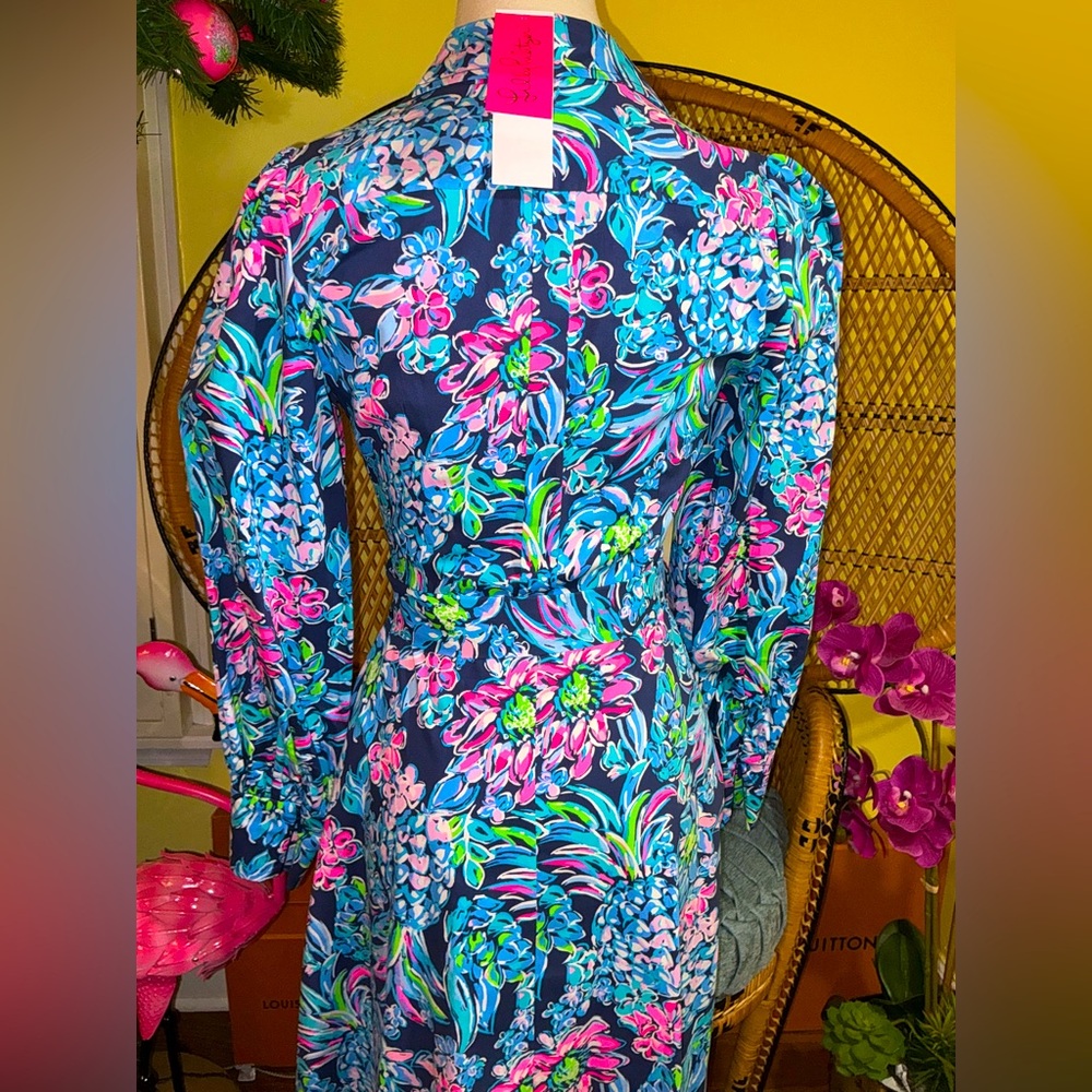 Lilly Pulitzer NWT Mira Stretch Shirtdress Pineapple Paradise $228 Size 00 - Picture 10 of 16